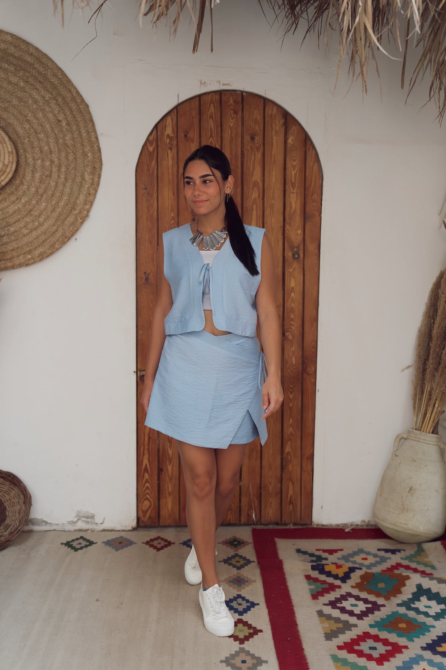 Mykonos Skirt in Baby Blue