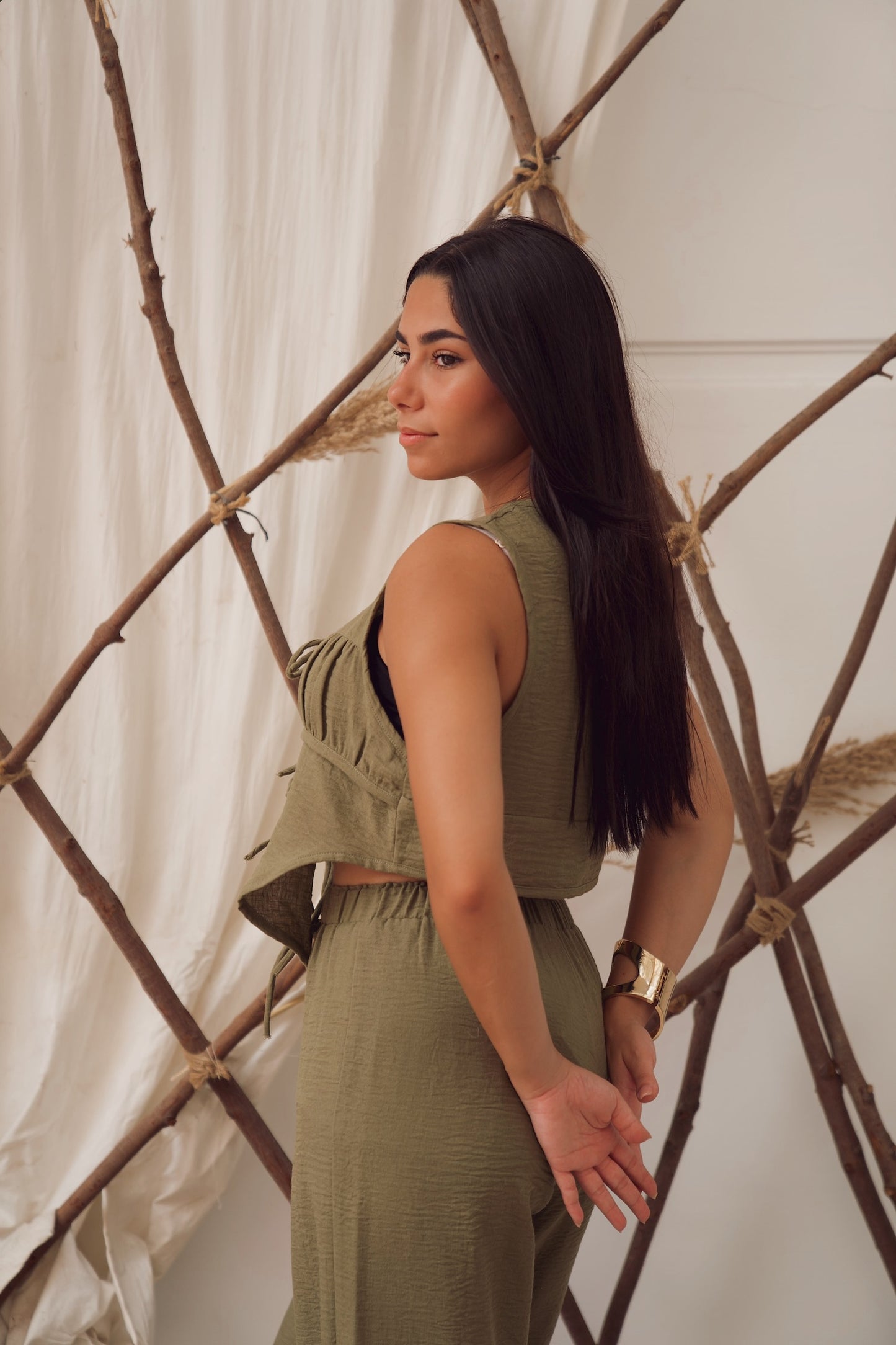 Marbella Top in Olive